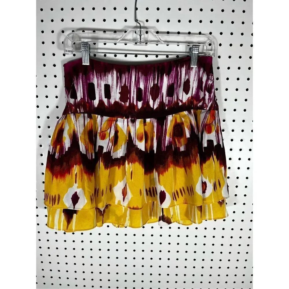 Womans Bebe Ikat Print A-line skirt size s